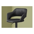Bowery Hill Bar Stool Swivel Bar Height Adjustable Metal Pu Leather Look Black