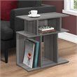 Bowery Hill Accent Table Side End Nightstand Lamp Living Room Laminate Gray