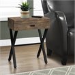 Bowery Hill Accent Table Side End Nightstand Lamp Living Room Metal Brown