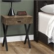 Bowery Hill Accent Table Side End Nightstand Lamp Living Room Metal Brown