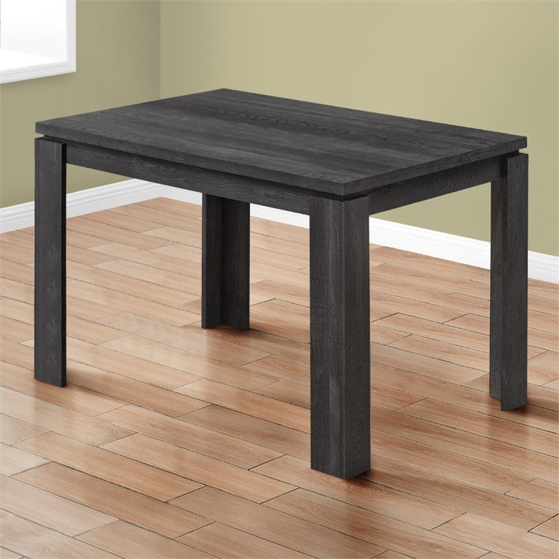 Bowery Hill Dining Table Rectangular Small Kitchen Dining Room Laminate Black