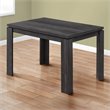 Bowery Hill Dining Table Rectangular Small Kitchen Dining Room Laminate Black