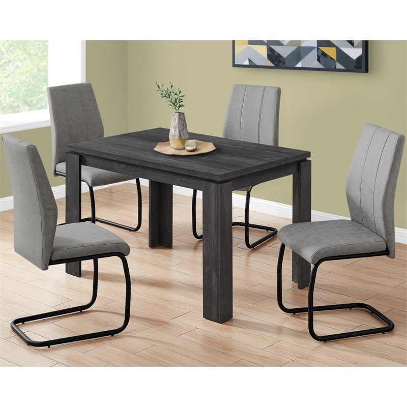Bowery Hill Dining Table Rectangular Small Kitchen Dining Room Laminate Black
