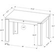 Bowery Hill Dining Table Rectangular Small Kitchen Dining Room Laminate Black