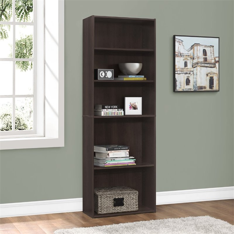 Bowery Hill Bookshelf Bookcase 6 Tier 72