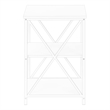 Bowery Hill Accent Table Side End Nightstand Lamp Living Room Metal White