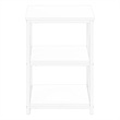 Bowery Hill Accent Table Side End Nightstand Lamp Living Room Metal White
