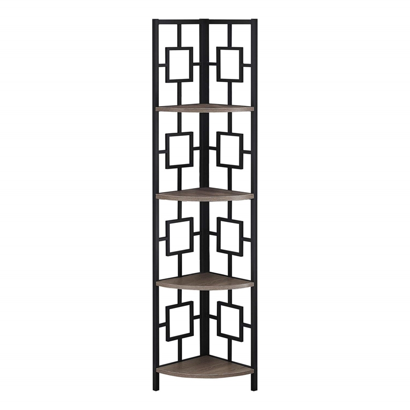 Bowery Hill Bookshelf Etagere Corner 4 Tier 62