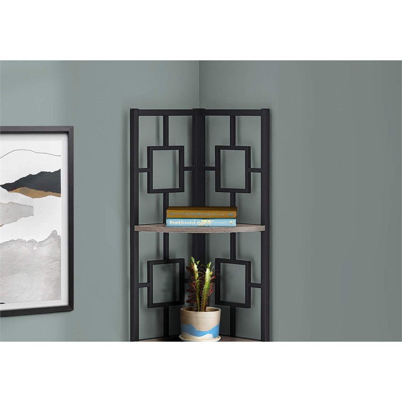 Bowery Hill Bookshelf Etagere Corner 4 Tier 62