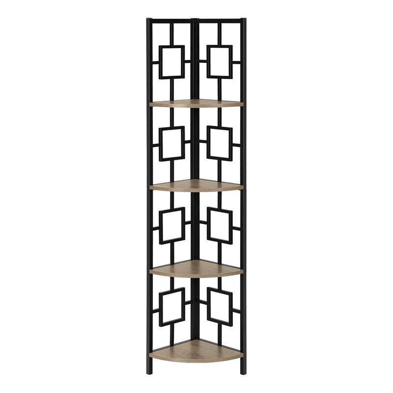 Bowery Hill Bookshelf Etagere Corner 4 Tier 62