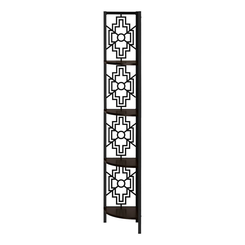 Bowery Hill Bookshelf Etagere Corner 4 Tier 62