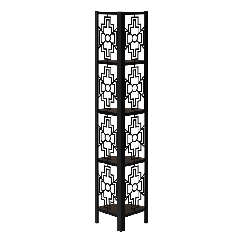 Bowery Hill Bookshelf Etagere Corner 4 Tier 62