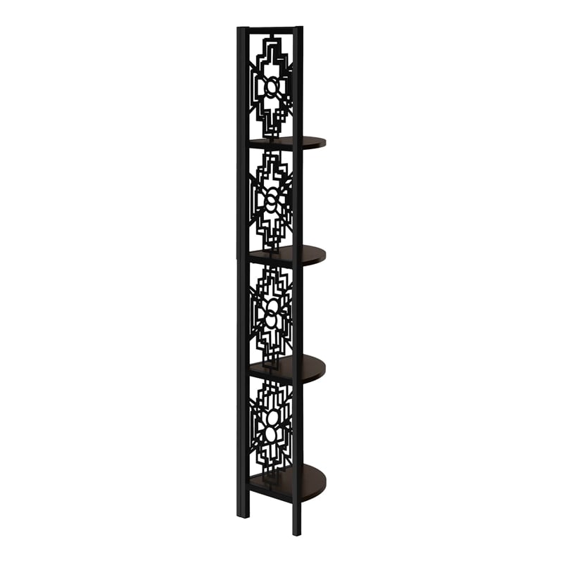 Bowery Hill Bookshelf Etagere Corner 4 Tier 62