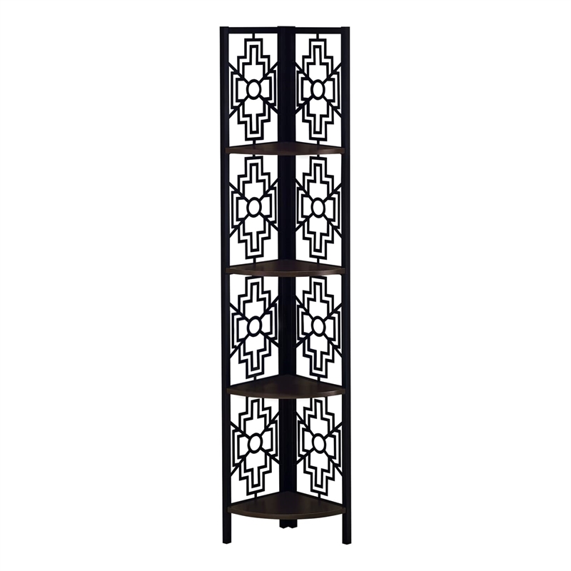 Bowery Hill Bookshelf Etagere Corner 4 Tier 62