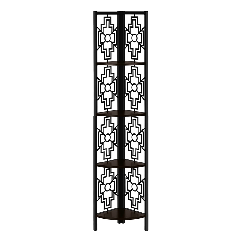 Bowery Hill Bookshelf Etagere Corner 4 Tier 62