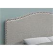 Bowery Hill Bed Headboard Only Full Size Bedroom Upholstered Linen Look Gray