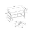 Bowery Hill Tv Stand 48 Inch Console Living Room Bedroom Laminate Gray
