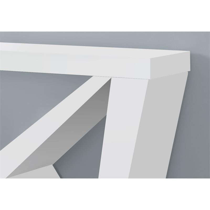 Bowery Hill Accent Table Console Entryway Narrow Sofa Bedroom Laminate White