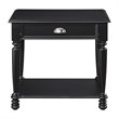 Bowery Hill Modern / Contemporary Wood 1 Drawer End Table in Black