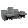 Bowery Hill Contemporary ChenillePower Double Reclining Sofa in Gray