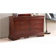Bowery Hill Engineered Wood Traditional 6 Drawer Dresser in Cherry