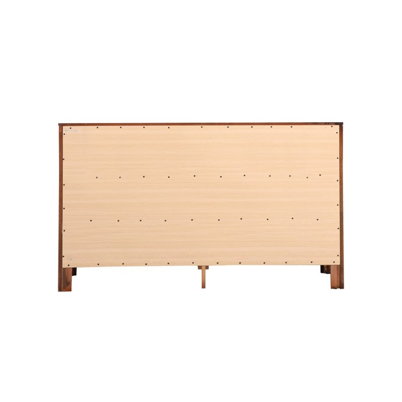 Bowery Hill Engineered Wood Transitional 6 Drawer Dresser in Cherry