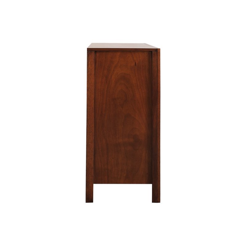 Bowery Hill Engineered Wood Transitional 6 Drawer Dresser in Cherry