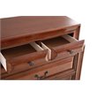 Bowery Hill Engineered Wood Transitional 7 Drawer Chest in Oak
