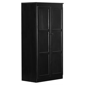 Bowery Hill Traditional 60&quot Wood Storage Cabinet with 4-Shelves in Espresso