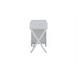 Bowery Hill Modern Wood Side Storage Desk with 4 Drawers Silver Hardware in Gray