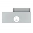 Bowery Hill Modern Wood Side Storage Desk with 4 Drawers Silver Hardware in Gray