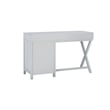 Bowery Hill Modern Wood Side Storage Desk with 4 Drawers Silver Hardware in Gray