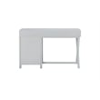 Bowery Hill Modern Wood Side Storage Desk with 4 Drawers Silver Hardware in Gray