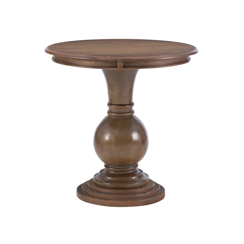 Bowery Hill End Table Coffee Accent Table Round in Wood - Natural