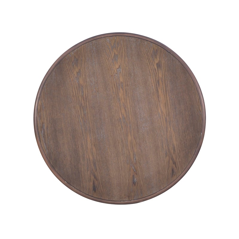 Bowery Hill End Table Coffee Accent Table Round in Wood - Natural