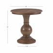 Bowery Hill End Table Coffee Accent Table Round in Wood - Natural