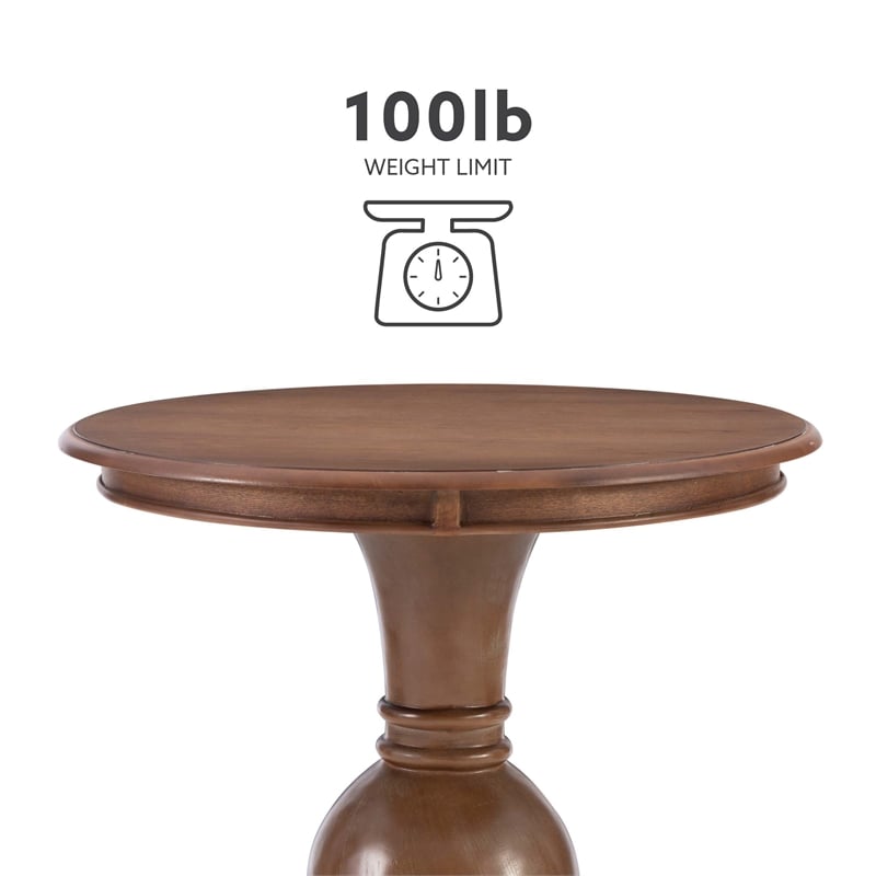 Bowery Hill End Table Coffee Accent Table Round in Wood - Natural
