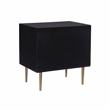 Bowery Hill Modern / Contemporary Two Drawer Wood Nightstand in Black