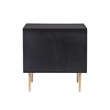 Bowery Hill Modern / Contemporary Two Drawer Wood Nightstand in Black