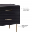 Bowery Hill Modern / Contemporary Two Drawer Wood Nightstand in Black