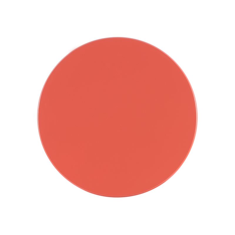 Bowery Hill Modern / Contemporary Wood Accent End Table in Coral Orange