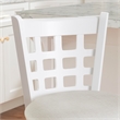 Bowery Hill Wood Commercial Grade Upholstered Seat Counter Stool in White