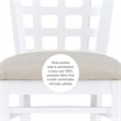 Bowery Hill Wood Commercial Grade Upholstered Seat Counter Stool in White