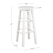 Bowery Hill Modern / Contemporary Wood Round Bar Stool in White