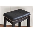 Bowery Hill Modern / Contemporary Wood Set of Two Counter Stools in Black