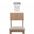 Bowery Hill Modern Wood Set of Two Dining Chairs in Washed Gray