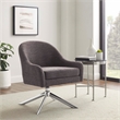 Bowery Hill Modern Metal Granite Swivel Accent Chair in Gray