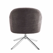 Bowery Hill Modern Metal Granite Swivel Accent Chair in Gray