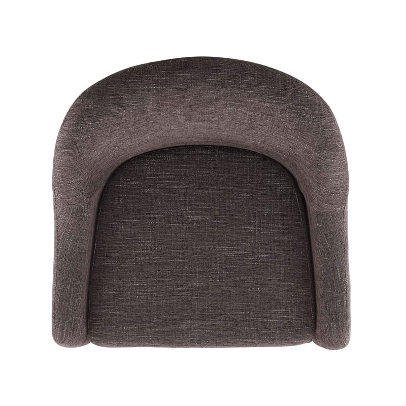 Bowery Hill Modern Metal Granite Swivel Accent Chair in Gray
