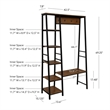 Bowery Hill 6 Shelves 4 Hooks Transitional Metal Hall Tree Frame in Black
